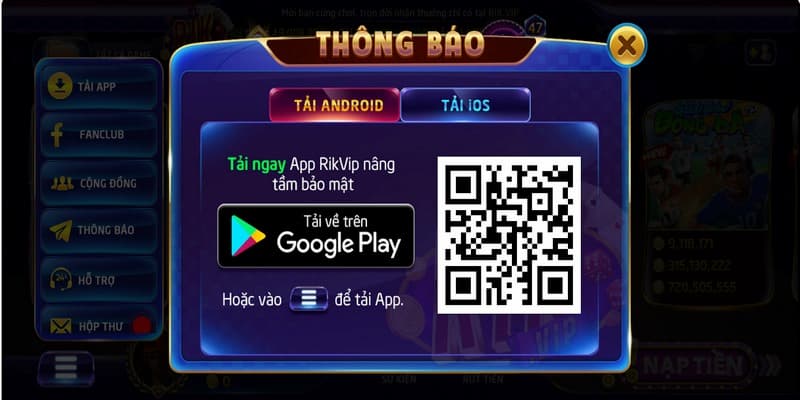 Tải App RIKVIP - Tận Hưởng Thế Giới Giải Trí Trong Tầm Tay 3 Chỉ dẫn cài đặt app ở các máy Android